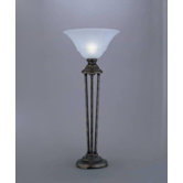 Table Lamp with 14" White Marble Glass Shade