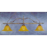 3 Light Wrought Iron Rope Kitchen Island Pendant