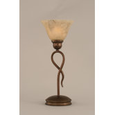 Leaf Mini Table Lamp with 7" Italian Marble Glass Shade