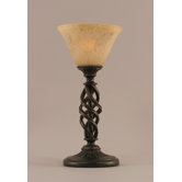 Elegant&eacute; Mini Table Lamp with 7" Italian Marble Glass