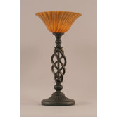 Elegant&eacute; Table Lamp with 10" Tiger Glass