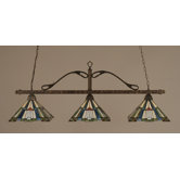 Square 3 Light Billiard Pendant