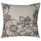 Hydrangea Decorative Pillow in Silver