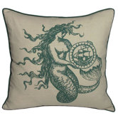 Mermaid South Pacific Decorative Pillow