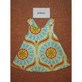 Apron Dress in Pop Daisy