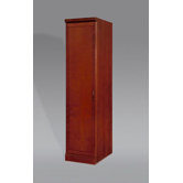 Belmont Left Hand Facing Single Door Bookcase in Brown Cherry