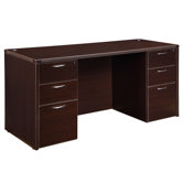 Fairplex Kneehole Credenza with 6 Drawers