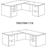 Fairplex 60" Right/Left "L" Executive Desk with Grommet Holes