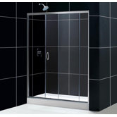 Infinity Sliding Door Right Drain Shower Enclosure with Amazon Base