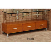 Modern Glass Vanity Clear Horizon Three-Drawer Bathroom Cabinet