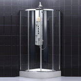 Sector Center Sliding Door Shower Enclosure