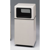Fiberglass Series 25 Gallon Side Entry Square Receptacle