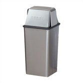 Metal Series Wastewatchers 13 Gallon Stainless Steel Push Top Receptical