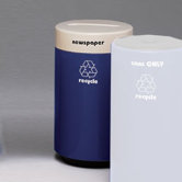 Fiberglass Series 21 Gallon Round Recycling Container