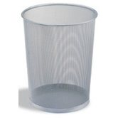 Round Wastebasket in Titanium