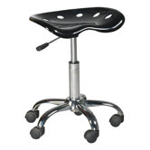 B&uuml;rohocker h&ouml;henverstellbar "Paris" in Schwarz / Chrom