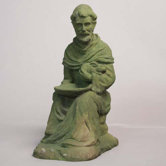 Religious Sitting Saint Francis with Rabbit Statue