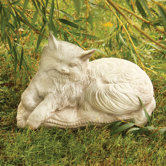 Animals Cat Princess on Pillow Statue
