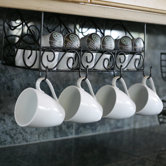 Under-the-Cabinet Three Compartment Coffee Wall Mounted Pod and Mug Storage