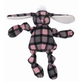 Knottie Plaid Bunny Plush Dog Toy