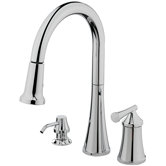 Giorgino One Handle Widespread Pull-Out Kitchen Faucet