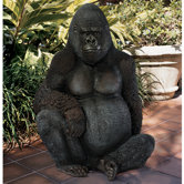 Western Lowland Gorilla Giant Great Ape Statue