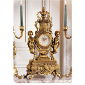 Grande Chateau Beaumont Clock in Antique Faux Gold