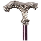 Classic Ornate Walking Stick with Pewter Handle
