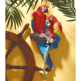 Tropical Scarlet Macaws Wall Decor