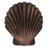 Cabinetry Hardware Solid Brass Seashell Shaped Knob