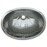 Decorative Undermount Oval "Fleur De Lise" Patter Basin