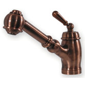 Beluga One Handle Single Hole Kitchen Faucet with Straight Handle Pull-Out Spray Head
