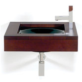 Antonio Miro Iroko Wood Wall Mount Bath Sink on Right Side