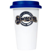 MLB 12oz Double Wall Tumbler with Blue Lid