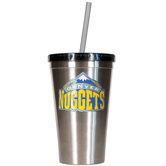 NBA 16oz Stainless Steel Insulated Tumbler with Straw