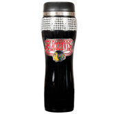 NHL 16oz Stainless Steel Bling Tumbler in Black