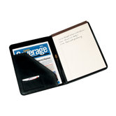 Man-Made Leather Deluxe Writing Padfolio in Black