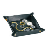 Man-Made Leather Travel Valet Tray