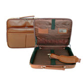 Genuine Leather 17" Laptop Briefcase
