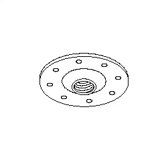 Round Ceiling Flange for 1" ID Pipe