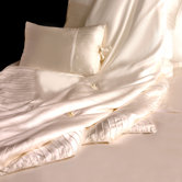 French Pleat Silk-Filled Throw