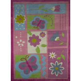 Merna Pink Kids Rug