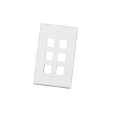 6 Port Value Port Wall Plate
