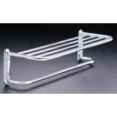 18" Satin Nickel Towel Shelf with Single Bar