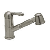 Pullout One Handle Single Hole Kitchen Faucet with Lever Handle