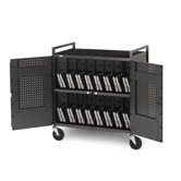 32 Netbook Cart with Antimicrobial Surface in Anthracite