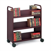 Mobile Utility Booktruck with Six Slanted Shelves
