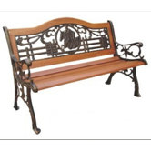 Polo Wood and Metal Park Bench