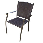 Savannah All Weather Wicker Dining Arm Chair, Set of 2