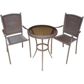 Savannah 3 Piece Wicker Bistro Set